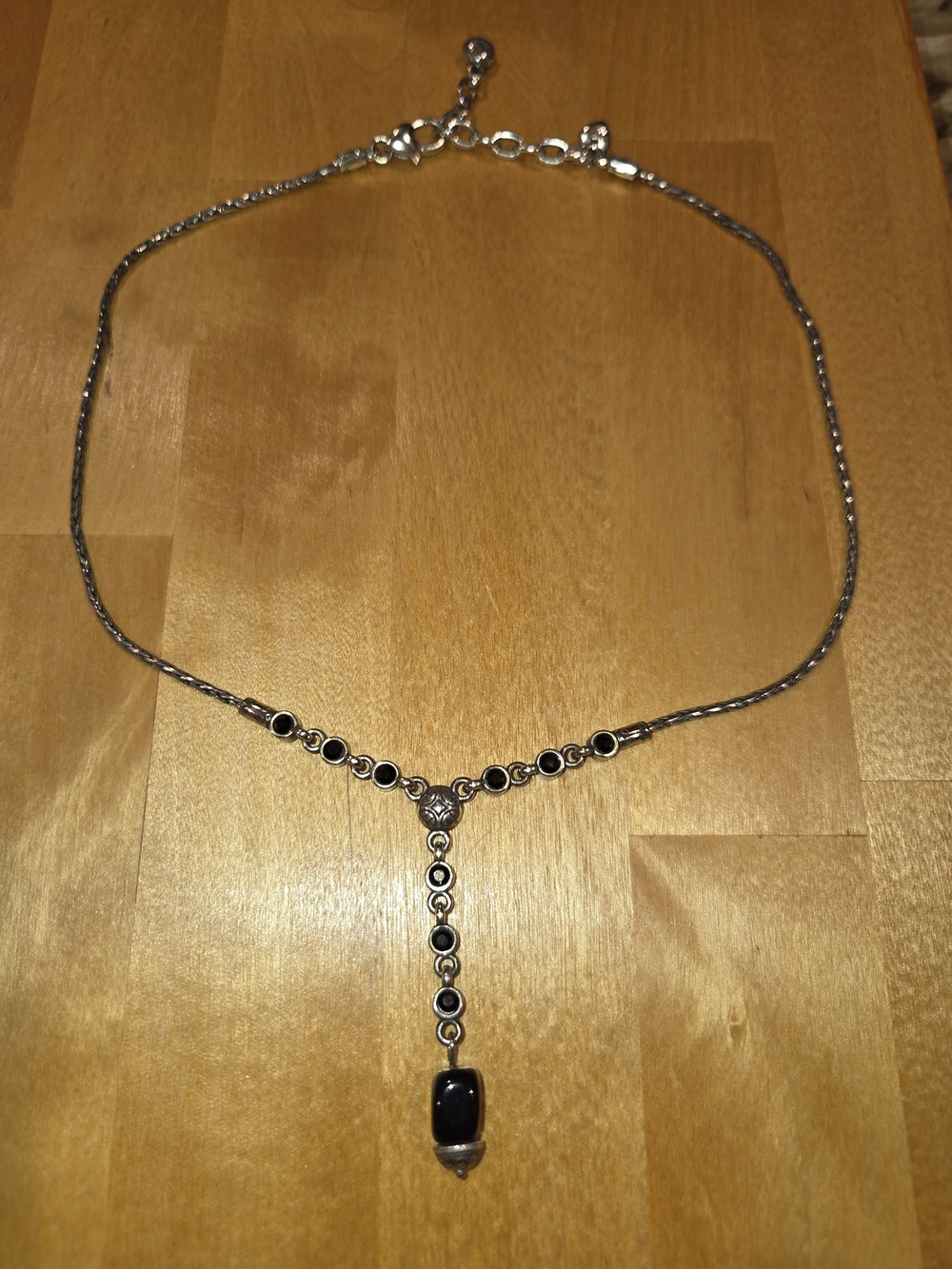 Brighton Stunning Silver-Tone Necklace with Black Accents